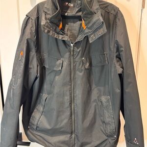 London Fog F.O.G. 2 in 1 systems jacket Men’s XL Black Utility shell and liner
